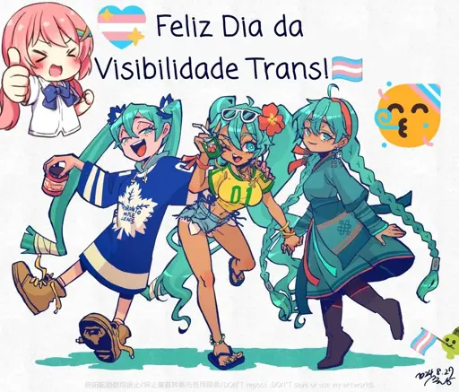 Worldwide Mikus, Miho, turtle, & emojis celebratŋ 🏳️‍⚧️ visibility 日